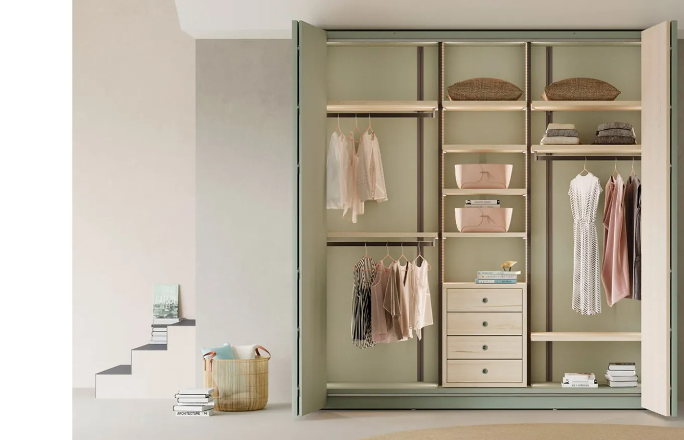 Armario a medida de puertas plegables con frente Ona de Lagrama