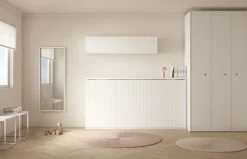 Cama abatible horizontal con frente ranurado de Tobisa