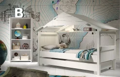 Cama casita con nido blanca de Mathy by Bols