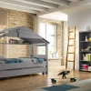 Cama casita con nido gris de Mathy by Bols