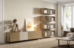 Composición mueble tv + módulos pared CL03 de Rodri Diseño