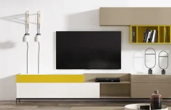 Composición mueble tv + módulos colgados CL07 de Rodri Diseño