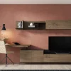 Composición mueble tv + módulo colgado + escritorio CL09 de Rodri Diseño