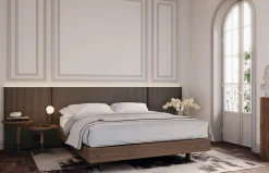 Dormitorio con cabecero tapizado NewKandor con luz LED de Lagrama