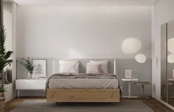 Dormitorio con cabezal tapizado Line de Lagrama