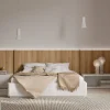 Dormitorio moderno con cabezal de madera NewKandor de Lagrama