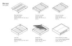 Dormitorio moderno con cabezal liso y luz led Homage de Lagrama