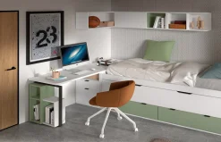 Habitación infantil juvenil con Compacto bicama F-006 de Glicerio Chaves