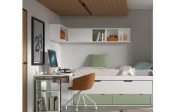 Habitación infantil juvenil con Compacto bicama F-006 de Glicerio Chaves