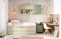 Habitación juvenil 23 con bicama de Lan Mobel