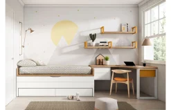 Habitación juvenil 20 con bicama de Lan Mobel