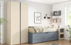 Habitación juvenil 15 con cama compacto de Lan Mobel