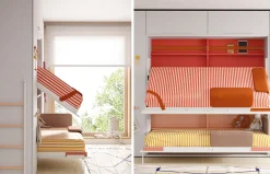 Habitación juvenil Up&Down 11 con literas abatibles de Jotajotape