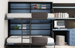 Habitación juvenil Up&Down 12 con literas abatibles de Jotajotape