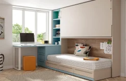 Habitación juvenil Up&Down 15 con cama abatible alta de Jotajotape
