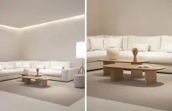 Mesa de centro ovalada de madera Remo de Temasdos