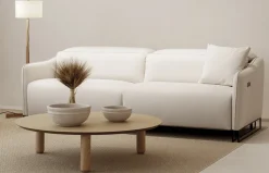 Mesa de centro redonda de madera Cala de Temasdos