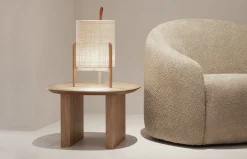 Mesa de centro redonda de madera Isla de Temasdos