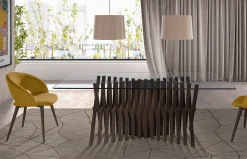 Mesa de comedor Alf Wood Glass de Nacher