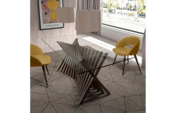 Mesa de comedor Alf Wood Glass de Nacher