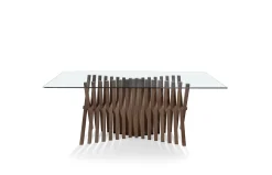 Mesa de comedor Alf Wood Glass de Nacher