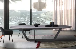 Mesa de comedor Cosmopolitan con pata Wave de Devina Nais