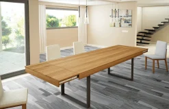 Mesa de comedor extensible Rebeca con pie Escuadra de Tadel