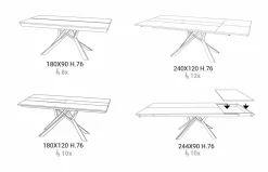 Mesa de comedor extensible Lungo Largo de Easyline