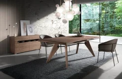 Mesa de comedor fija madera nogal 1080 de Ángel Cerdá