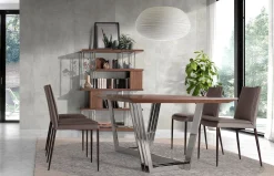 Mesa de comedor fija madera nogal 1097 de Ángel Cerdá