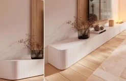 Mueble TV con chimenea a vapor Qubic 2.0 - 825 de Piñero y Cabrero