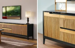 Mueble Tv Tallín Black Gold de Grupo Seys