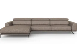 Sofá fijo chaiselongue Nadir con cabezales articulados de Temasdos