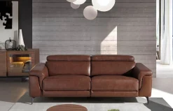 Sofá relax 3 plazas tapizado en piel 6117 de Ángel Cerdá