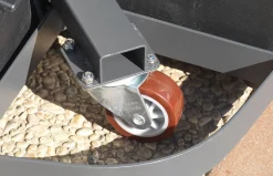 Sombrilla de exterior Ibiza en lona de poliéster gris de Arkimueble